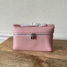  READ Light Pink Pebble Leather Mini Pocket Pouch Bag w/ Crossbody Strap