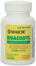 Bisacodyl Tablets 5 Mg stimulant laxative 1000 Each (3 BOTTLES)