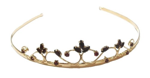 Fascia per ragazze Alice Band Fascinator corona ampia tiara sposa matrimonio diamante - Foto 4 di 15