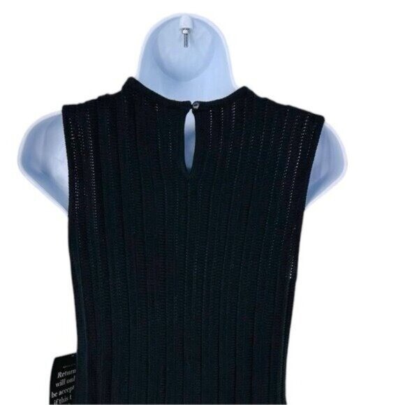 Pomander Place NEW Black Knit Adi Sleeveless A Line Classic Mini Dress Size M