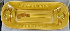 Vintage Los Angeles Pottery Goldenrod French Bread Tray 1969 Mid Century 17"