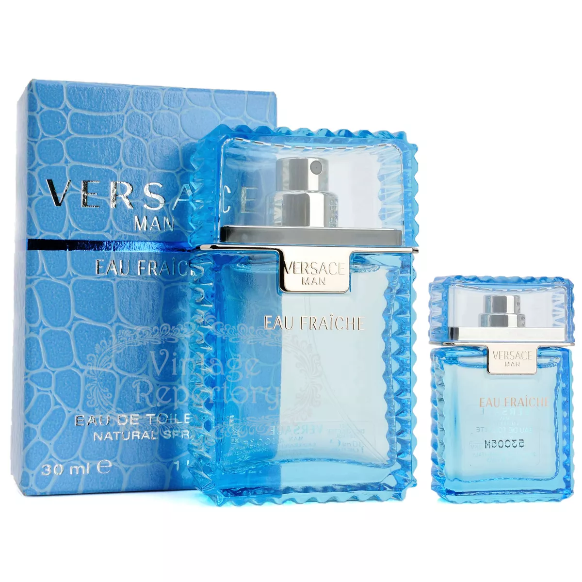 Versace Man Eau Fraiche EDT Men Perfume Cologne Oil 1.7oz (50ml) Mini  Parfum Set