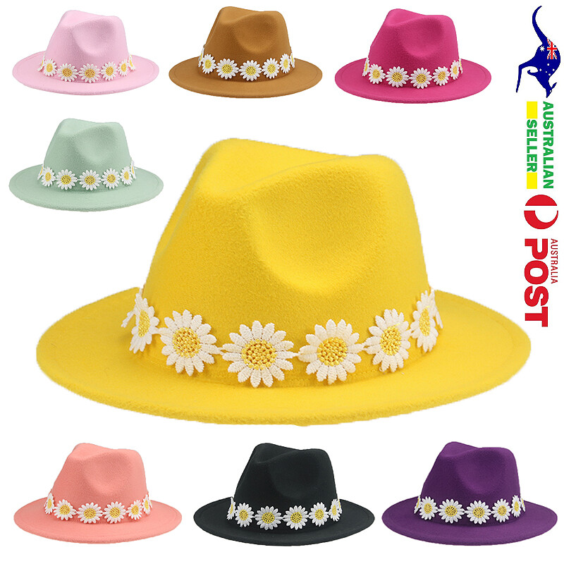 KIDS Cotton Blend Felt Fedora Hats Mum And Daughter Headwear Girls Hats  Kids Cap