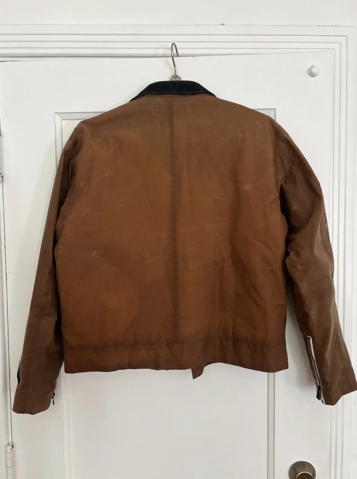 Chaqueta de motociclista de algodón encerado tostado Reese Cooper para hombre mediana AGOTADA Foto 4 de 4