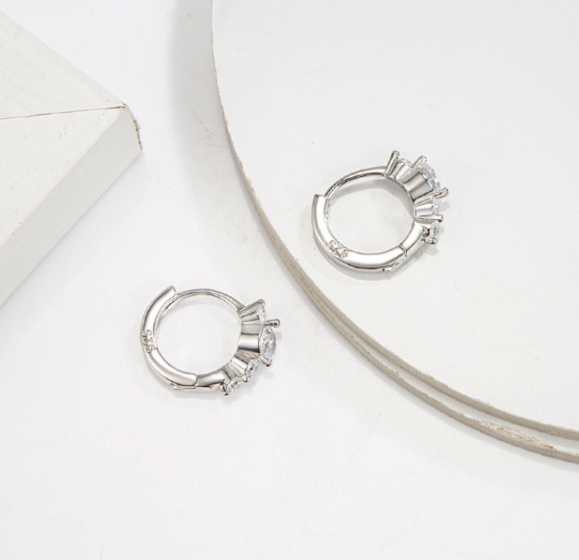 Orecchini A Cerchio In Argento 925 Da Donna (8 Mm10 Mm12 - Foto 8