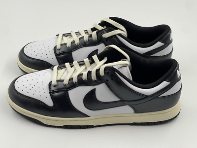 Nike Women Sz 14 Men Sz 12.5Dunk Low Premium Vintage Panda Black