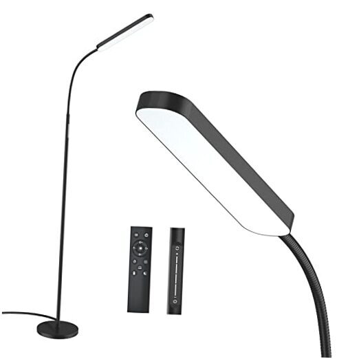 Floor Lamp, 15w/1000lm Bright LED Floor Lamp with Stepless 1. Matte Black