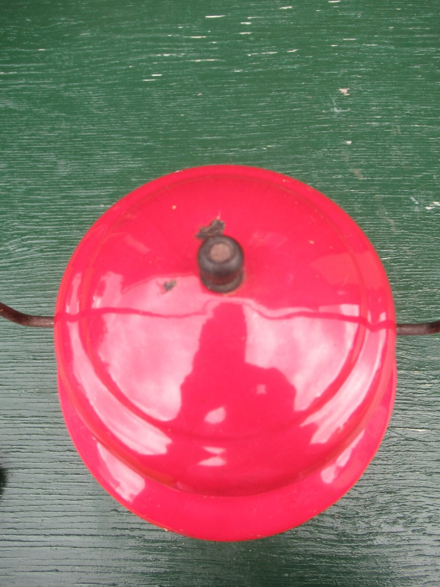 VINTAGE Coleman Lantern Model 200 RED 5 64 1964 Canada Glass
