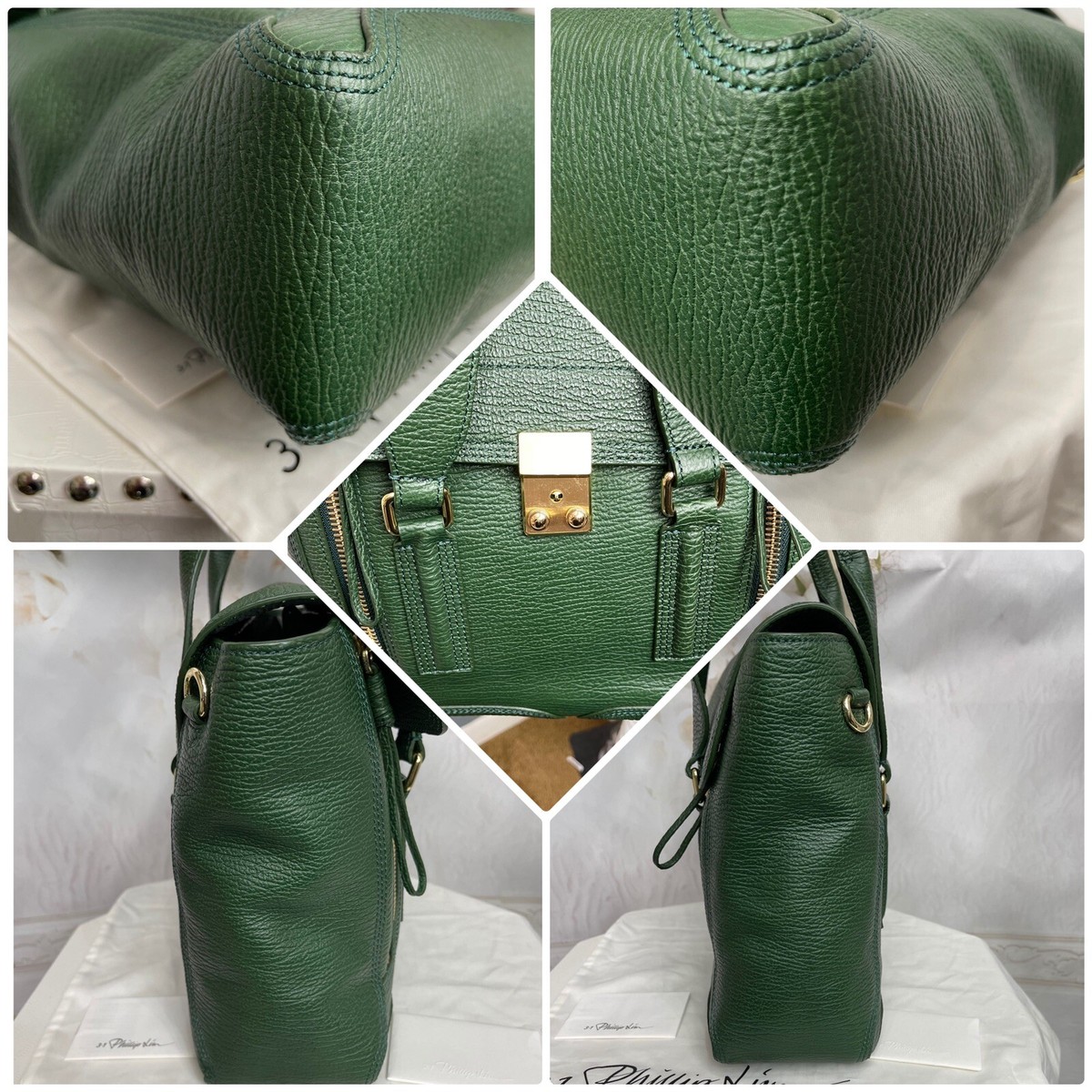 3.1 PHILLIP LIM medium pashi satchel/shoulder bag GREEN 3.1 PHILLIP LIM medium pashi satchel/shoulder bag GREEN