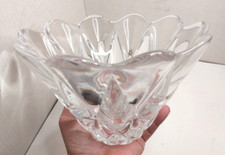 LARGE HEAVY 9 CRYSTAL ART GLASS BOWL BY ORREF...