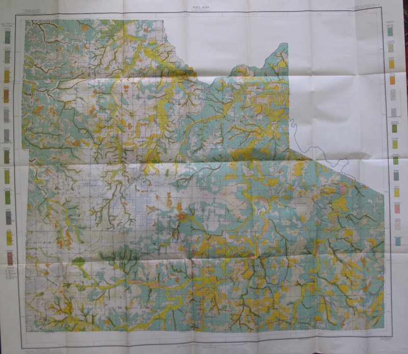 Color Soil Survey Map Laclede County Missouri Lebanon Phillipsburg Conway 1911