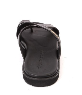 Roberto Serpentini 5200 Black Leather Slides Men Comfort  display picture 2