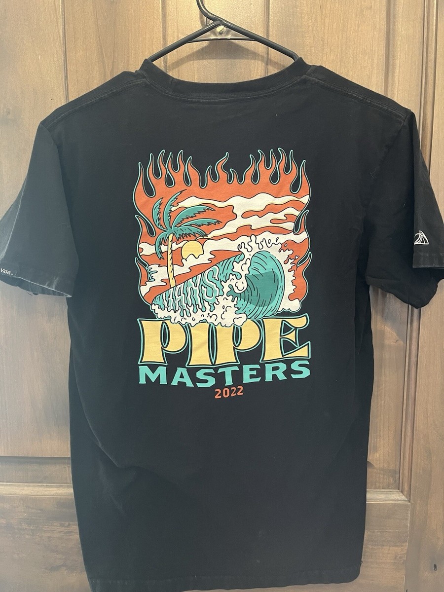 2022 Vans Pipe Masters T Shirt Adult Small Black North Shore Oahu