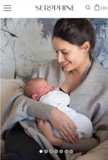 Seraphine Brand New Beige Grey Luxury Maternity & Nursing Shawl Wrap Bnwt