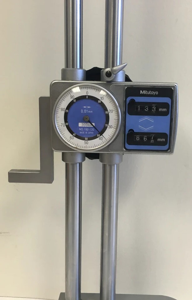 Mitutoyo 192-130 Dial Height Gage with Digital Counter, 0-300mm Range ...