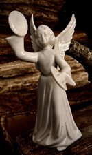 Sandizell Hoffner & Co. Ángel de porcelana bávaro con platillos