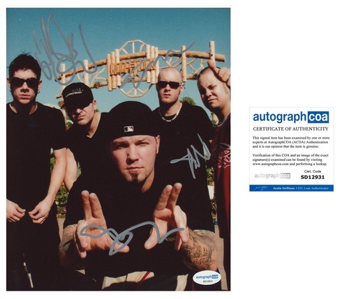 ‘Limp Bizkit’ Band Signed 8x10 Photo ‘Fred Durst’ +3 ACOA PROOF