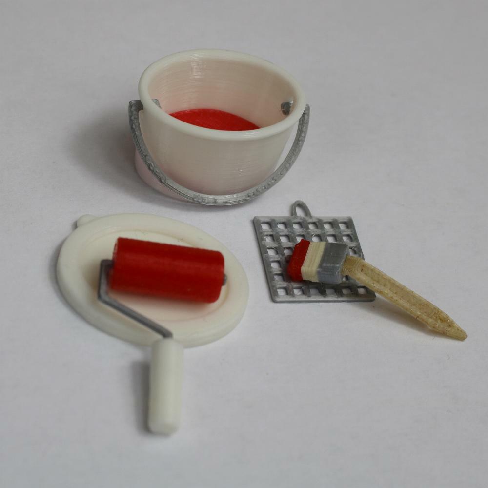 BESTonZON 2 Mini-Eimer Für Puppenhaus - Realistische Gartendeko Für Spielhaus & Miniaturlandschaft