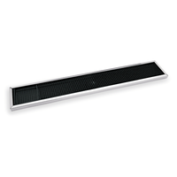 Barmatte Mit Edelstahlrahmen 60X10Cm GläSerabstellmatte Abtropfmatte GläSermatte