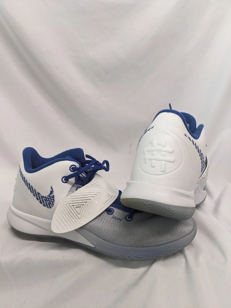 Kyrie flytrap white and clearance blue
