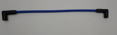 Coil Wire 8mm Spiral Core-(2) 90 Degree Female Boots BLUE Packard Wire USA MADE