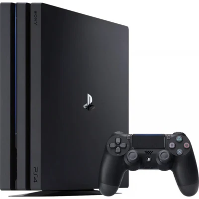 Sony Playstation 4 Pro 1 To Noire + Manette Sans Fil Officielle Très Bon État - Photo 1/4