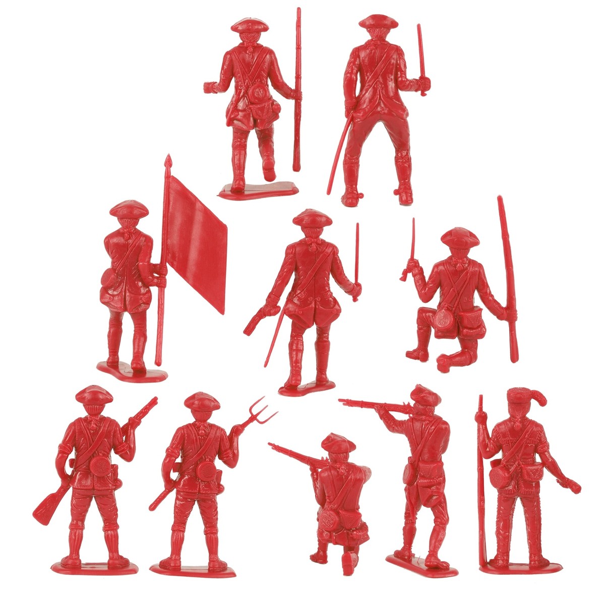 BMC MPC Recast Revolutionary War Plastic Army Men Red AWI Soldier