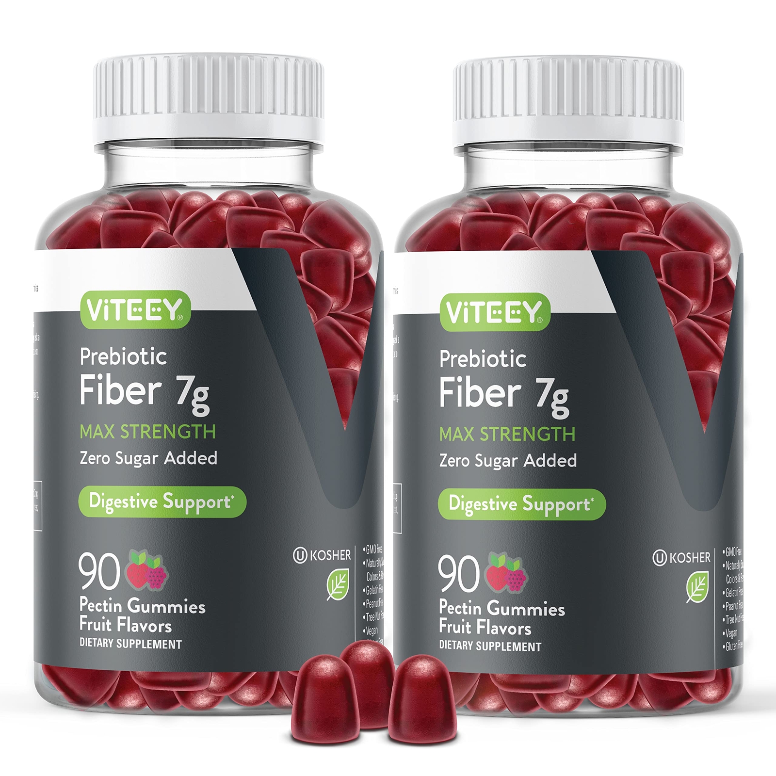 Prebiotic Fiber Gummies for Adults, 7g - Zero Sugar Added - Fiber Supplement ...