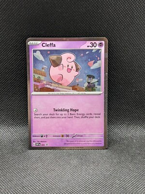 pokemon tcg temporal forces card list price CLEFFA SVP 095 Temporal Forces Blister Cosmos Promo Pokemon Card Near Mint