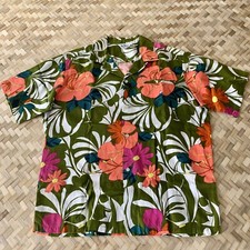 MEN'S Vintage 60s Hawaiian Reef Made In Hawaii Aloha Shirt 48  Chest XL