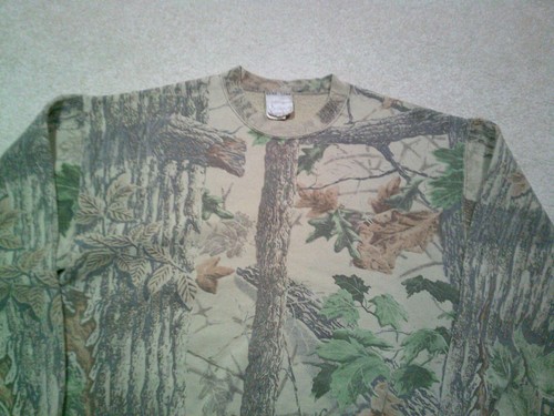 Vintage Jerzees Outdoors Camo Crewneck Sweatshirt Mens Large Realtree Faded - Picture 3 of 8
