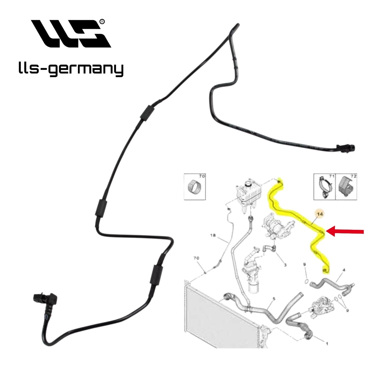 Coolant Pipe For PEUGEOT BOXER 2.0 2.2 BlueHDi 1614087080-1617303080