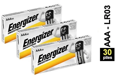 Pile AAA LR3 Energizer lot de 30 piles AAA LR03 alcaline 1.5V Pack Industrial