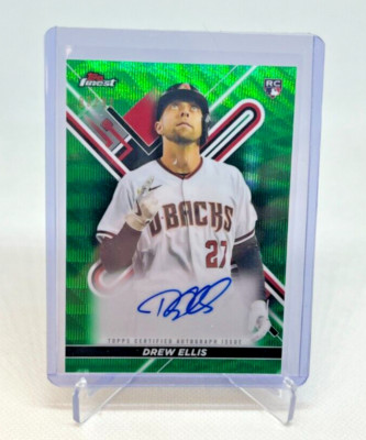 2023 Topps Finest DREW ELLIS RC Green Wave Refractor Auto 83/99 Diamondbacks