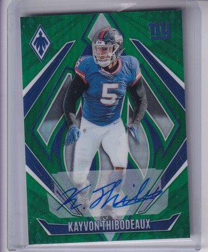 Kayvon Thibodeaux 2024 Panini Phoenix Green Auto New York Giants /25