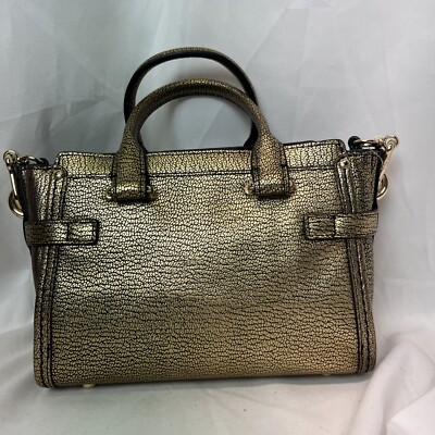 Coach 35990 Metallic Gold Leather Mini Swagger 20 Crossbody 