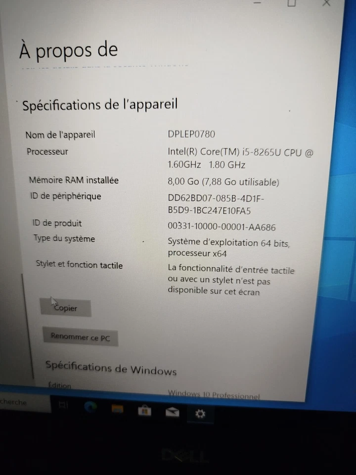 Dell Latitude 3400 · i5-8265U · 8GB · 256GB, photo 3 sur 5