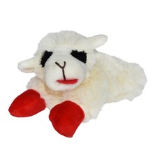 Multipet Lamb Chop Dog Plush Toy - Squeaky for All Dogs - Extra 6", White