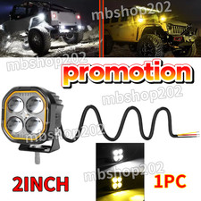 1x 2inch 200W LED Cube Pod Work Light Bar Spot Beam Driving Fog Offroad 4x4 SUV