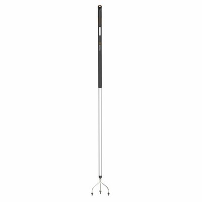 Fiskars Xact Krümmer, Gartenkralle, Unkrautkralle Edelstahl Aluminium Kunststoff