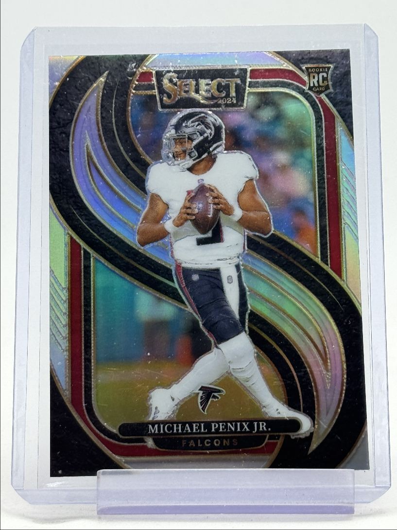MICHAEL PENIX JR. 2024 SELECT PREMIER LEVEL ROOKIE SILVER PRIZM RC Q3915