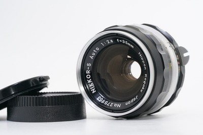 MINT]] Nikon Nikkor-S Auto 35mm f/2.8 Weitwinkel Non-Ai MF Objektiv Aus Japan