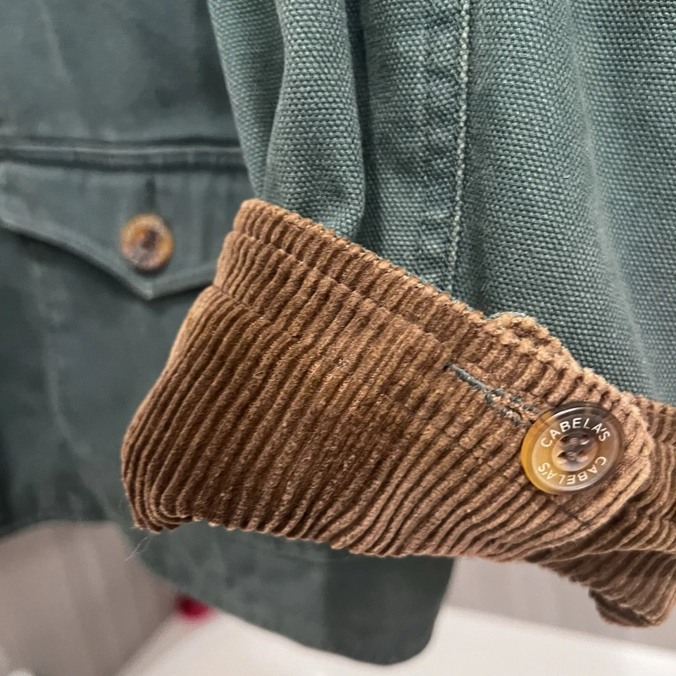 De Colección Cabelas Chore Para Hombres XL Abrigo Granja Franela Forrado Bolsillos Pato Lona Chaqueta Foto 3 de 4