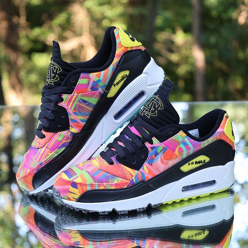 Nike Air Max 90 Familia LHM Men's Size 9 Black Multicolor Custom