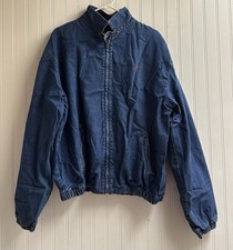Vtg Polo Ralph Lauren Unisex Denim Jacket Color Blue Size Large Rare USA MADE