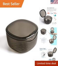 Upgraded Denture Bath Box Cup, No-Leak Denture case,Retainer Cleaning Box, Co...