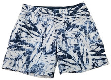The North Face Shorts Girls Large 14 16 Blue White Leave Tie Dye Amphibious Swim