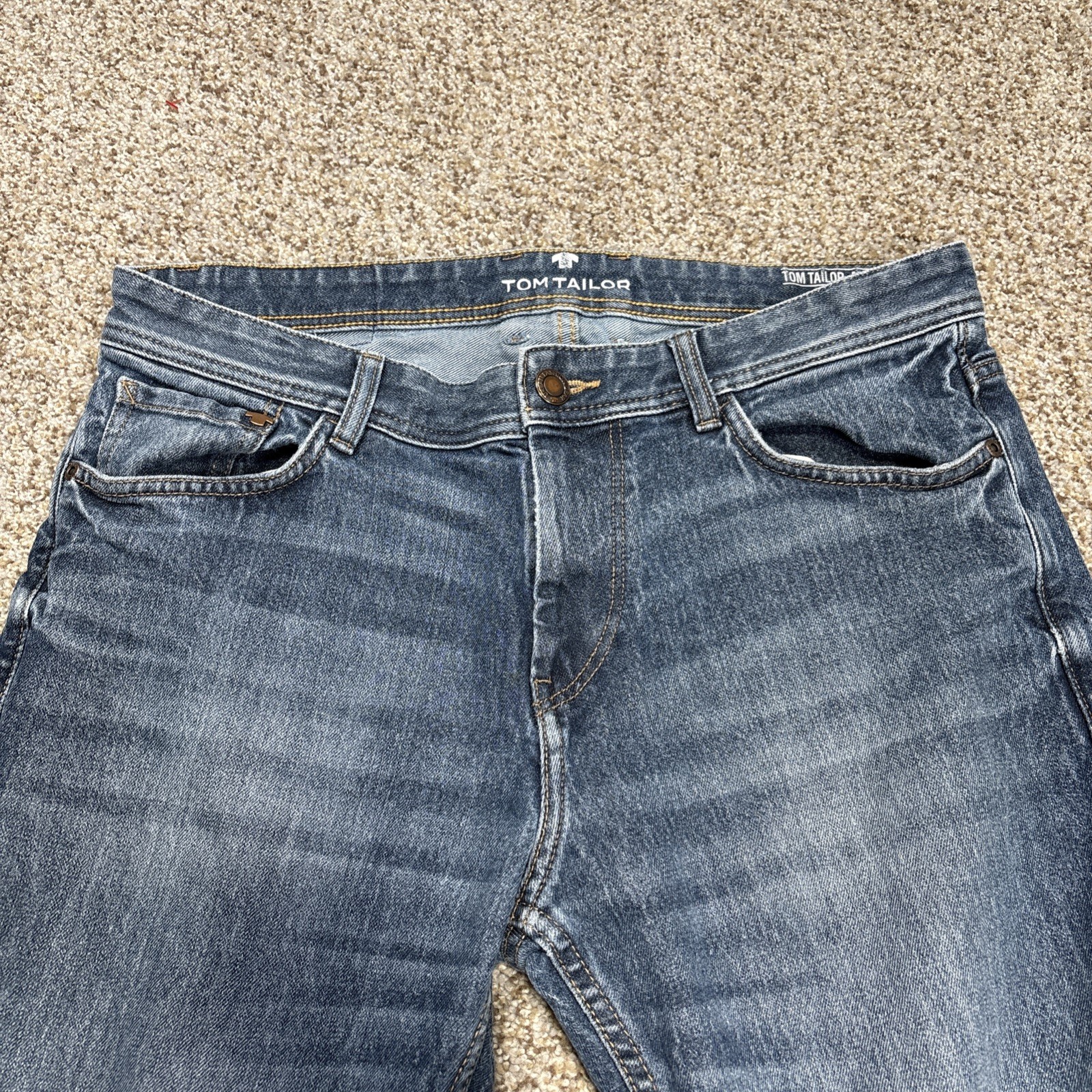 Tom Tailor Marvin Straight Jeans Mens 33/34 Medium Wash Fits 34 X 32 - View 2