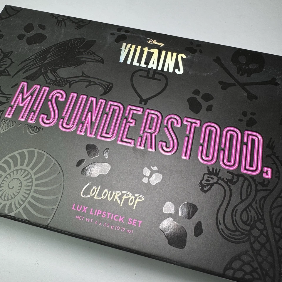 COLOURPOP Disney Villains Misunderstood Luxe Lipstick Set Crème and Matte NEW - Image 3 of 4