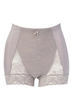 Rhonda Shear Women's Classic Pin-Up Panty w/ Lace Gray